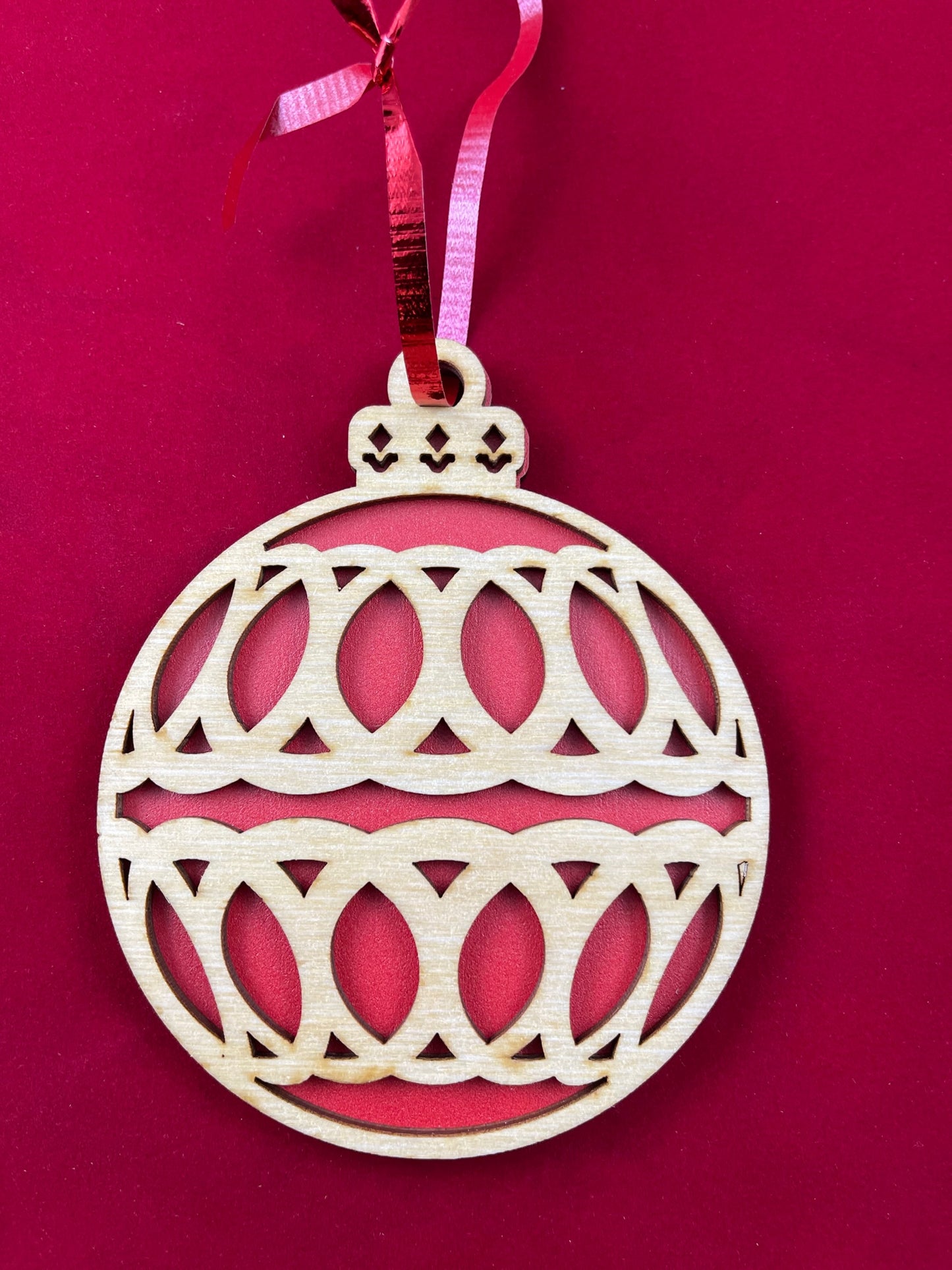 Christmas Ornament, Round, Large Circles Pattern