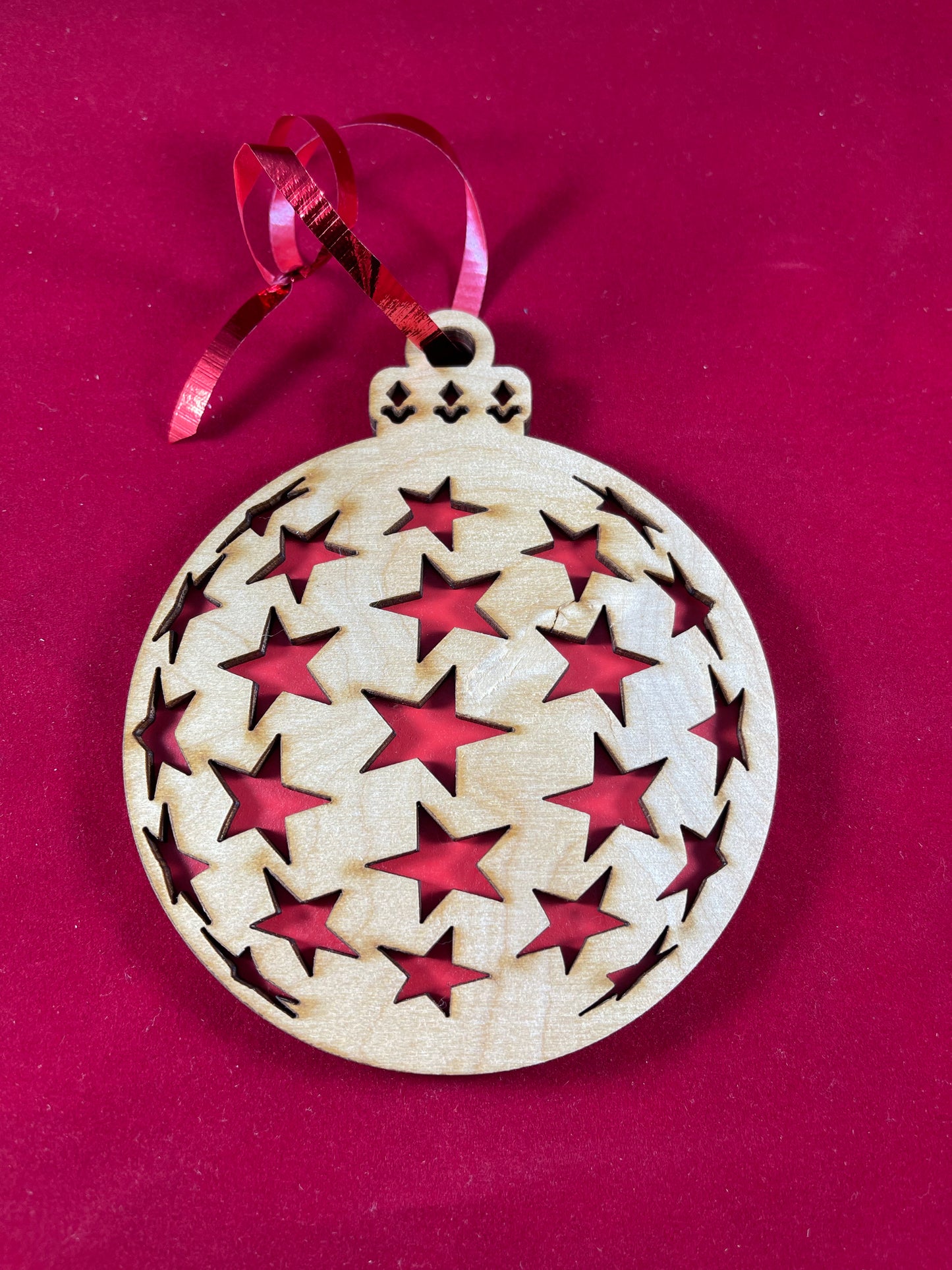 Christmas Ornament, Round, Stars