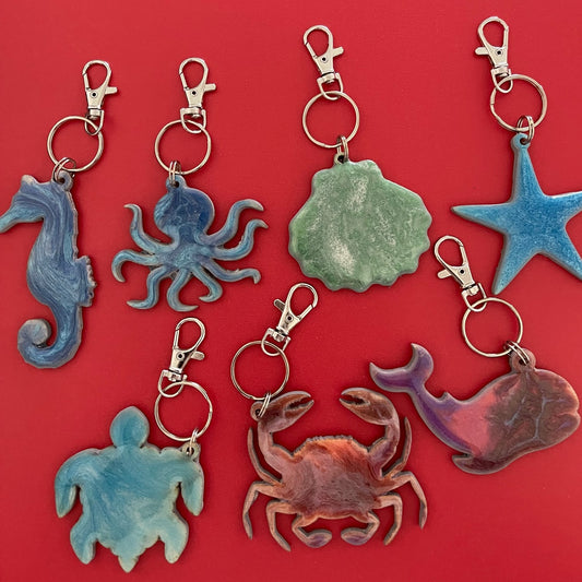 Key Chains, Resin, Various Types and Colors