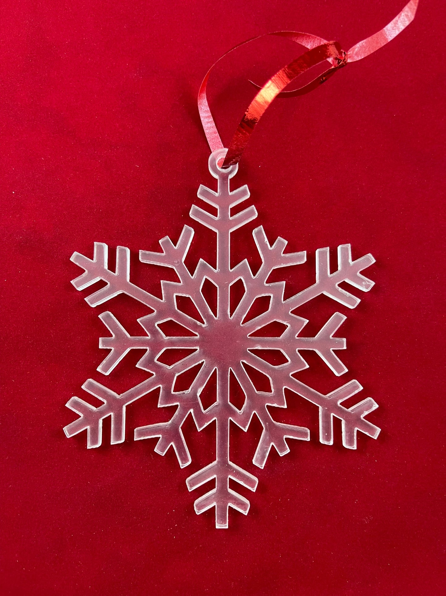 Clear Snowflake Ornament, 4.75"